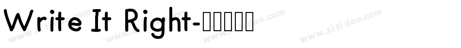 Write It Right字体转换